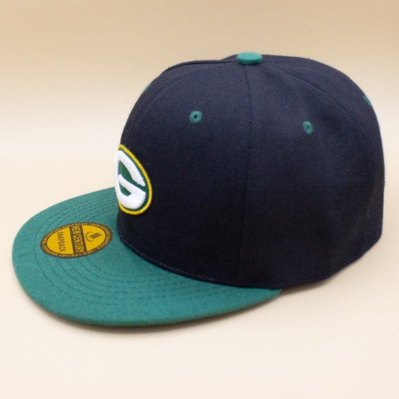 Green Bay New Century Adjustable Snap Back Tab Flat bill Hat Men's Size OSFM - Picture 2 of 6
